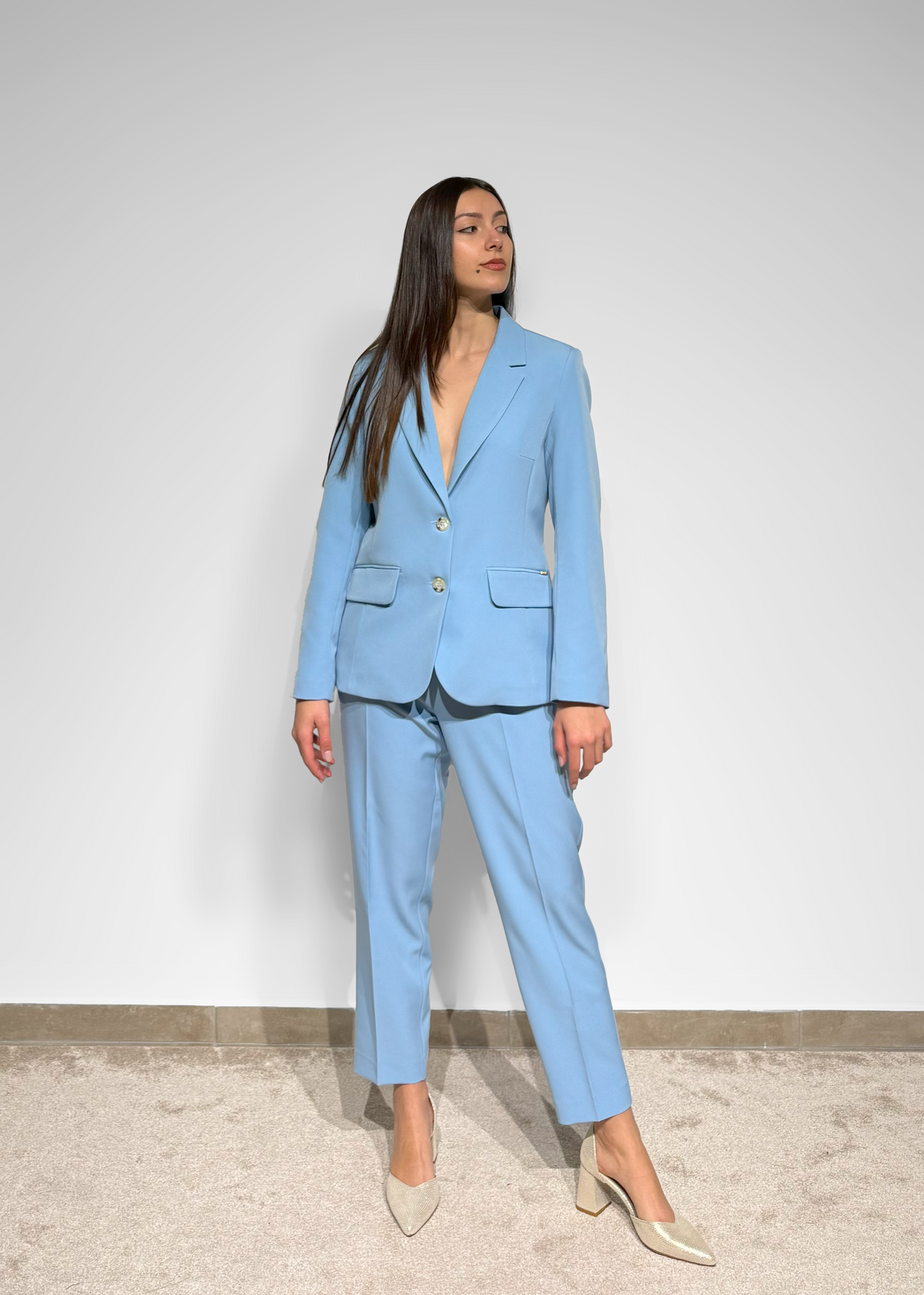 Light Blue Tailored Blazer Lusiana