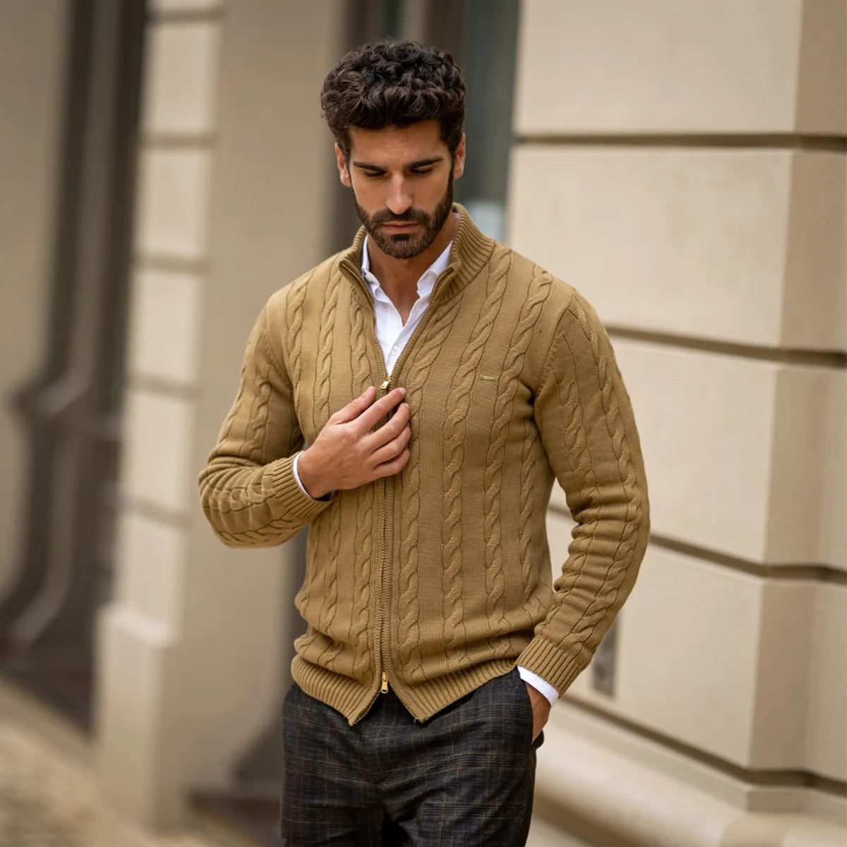 Cardigan entrançado Zolf