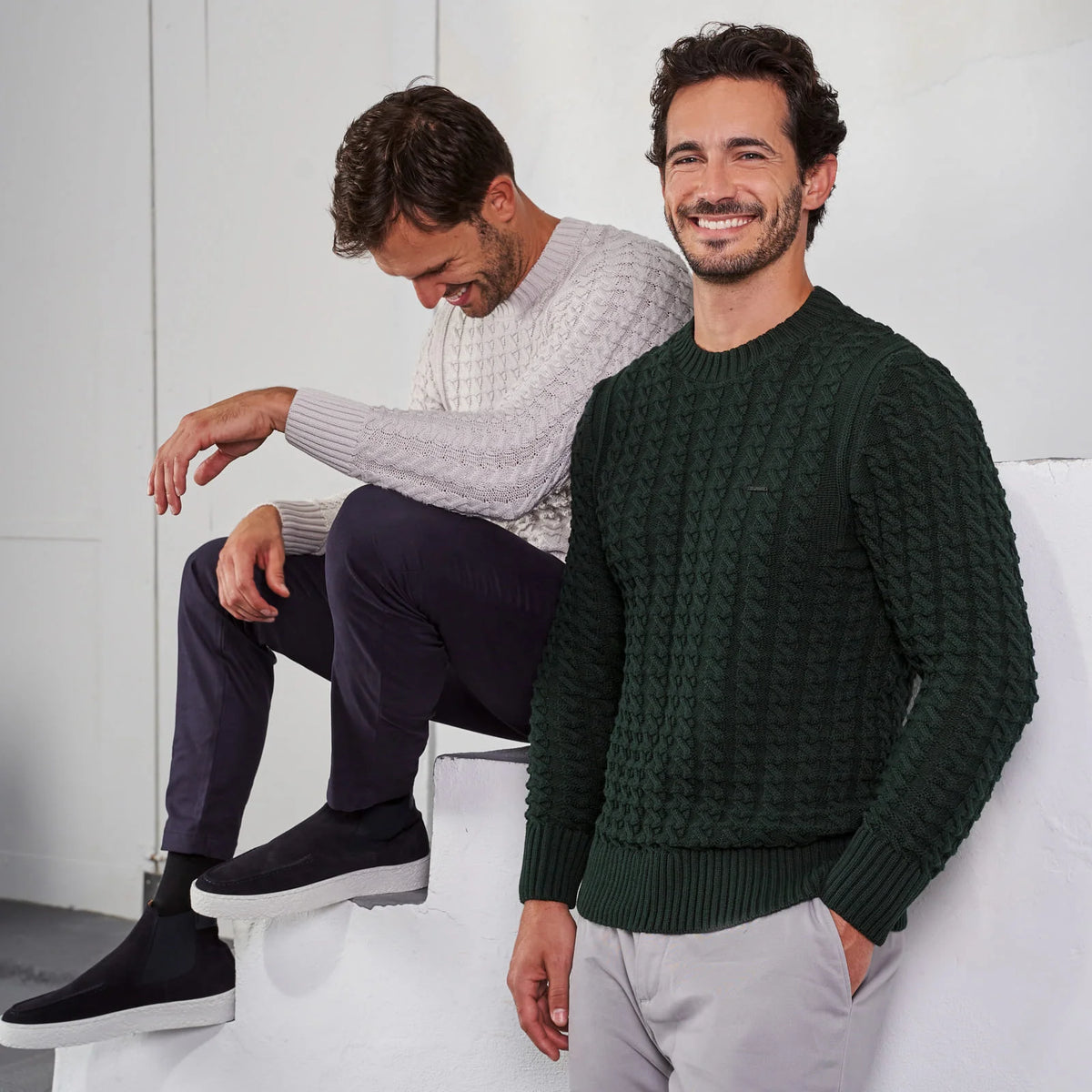 Fine-Knit Signature Detail Cotton Sweater Zolf