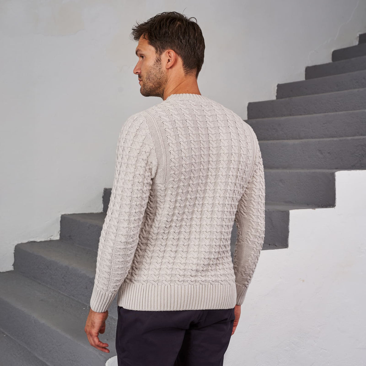 Fine-Knit Signature Detail Cotton Sweater Zolf