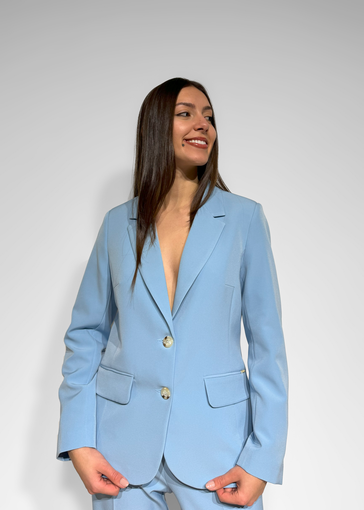 Light Blue Tailored Blazer Lusiana