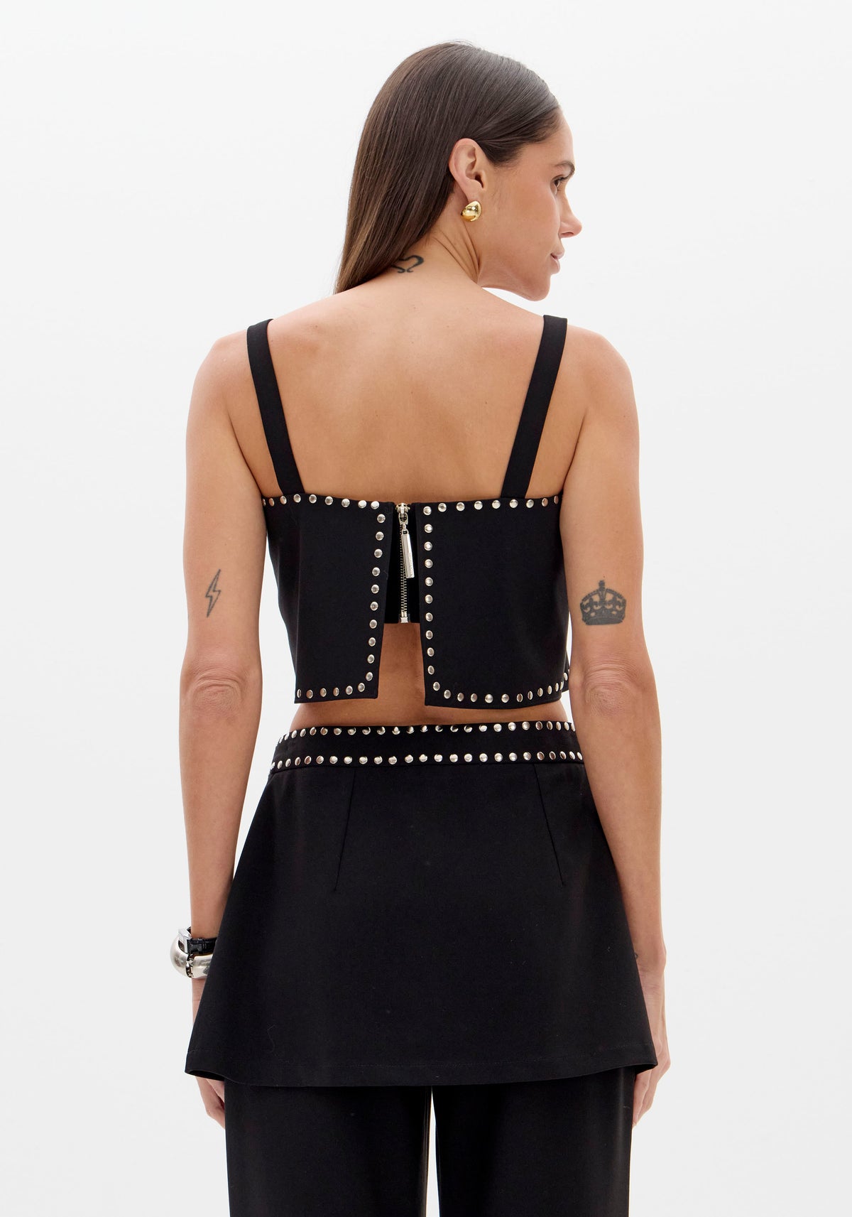 Embellished Tailored Cropped Top Lança Perfume