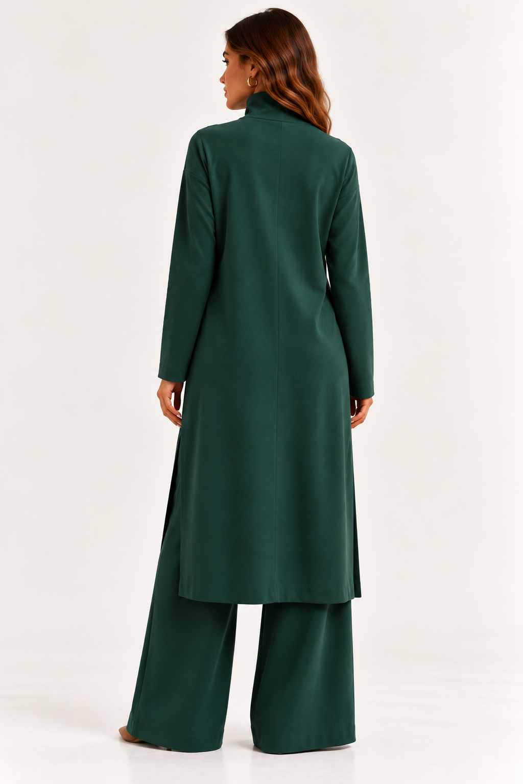 Green Aura Knit Wide-Leg Trousers Sahoco
