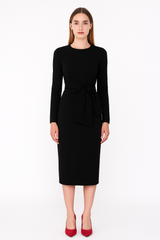 Midi Dress with Tie Detail Arggido