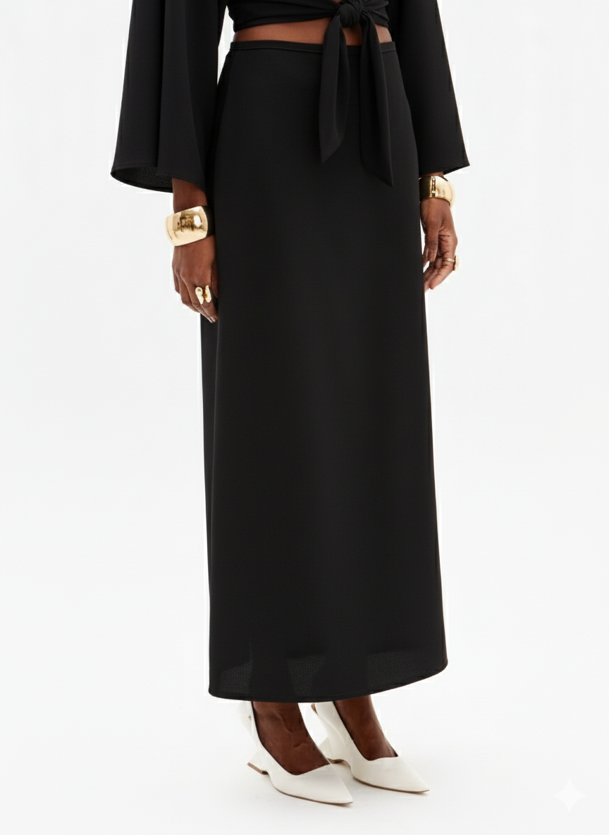 Straight Super Midi Skirt in Crepe Lança Perfume