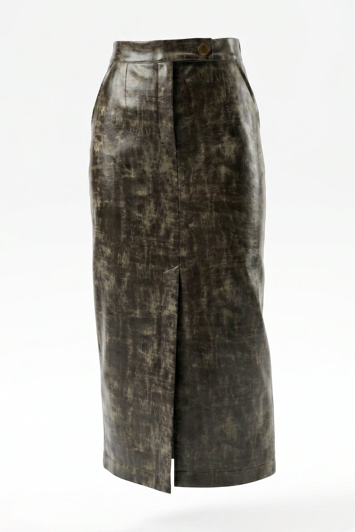 Reeve Faux-Leather Midi Skirt Sahoco