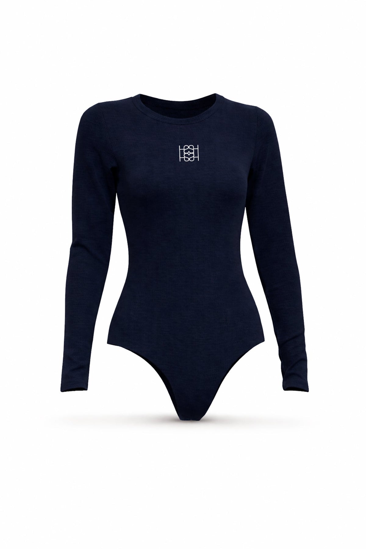 Navy Long-Sleeve Logo Bodysuit Sahoco