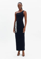 One-Shoulder Super Midi Dress with Sparkle – Modern and Sophisticated Lança Perfume