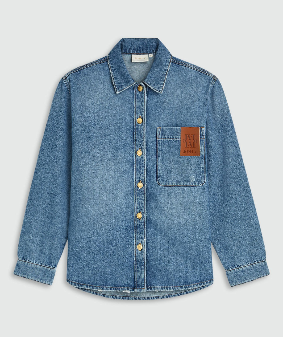 Dessie Oversized Denim Blouse - Blue Denim JOSH V
