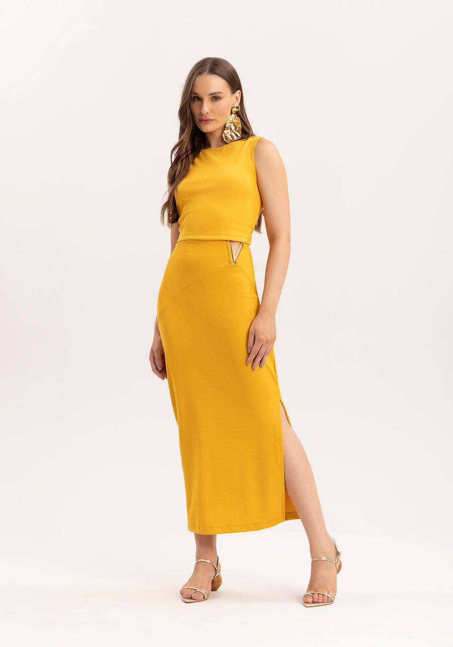 Top cropped canelado com gola redonda Lez a Lez