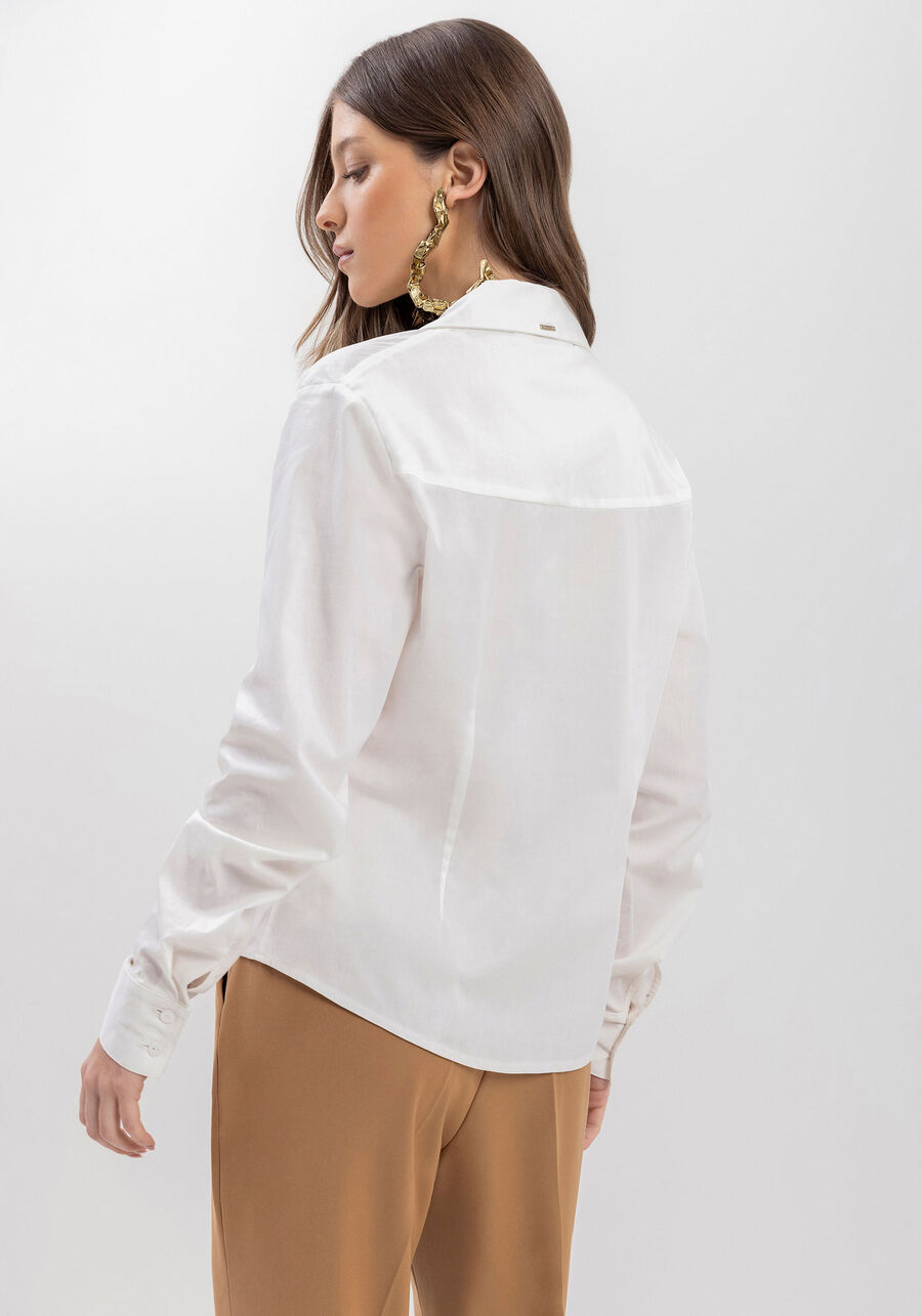 Camisola básica de manga comprida com bainha arredondada Lez a Lez