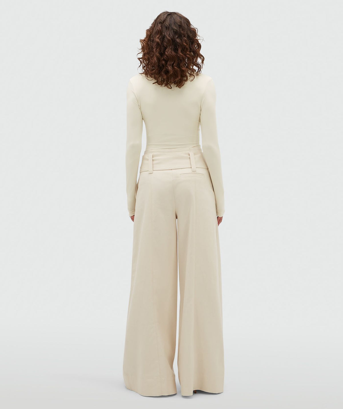 MAUREEN High-Waisted Wide-Leg Jeans - Ecru JOSH V