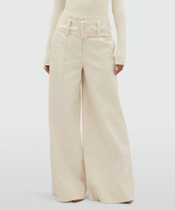 MAUREEN High-Waisted Wide-Leg Jeans - Ecru JOSH V