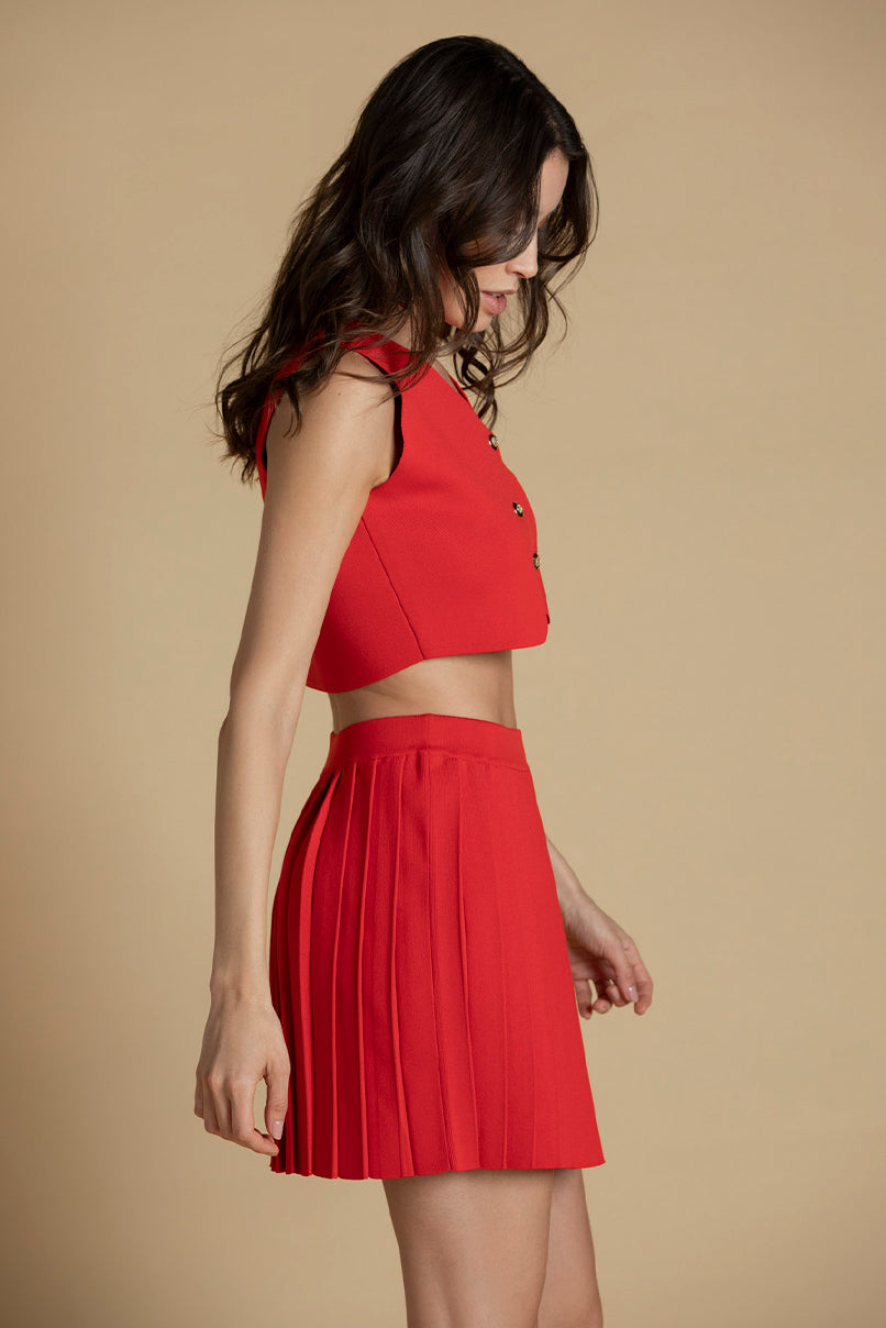 Top cropped com decote em V feito à medida Sahoco