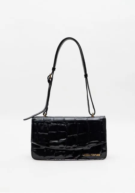Black Croco Leather Shoulder Bag lança Perfume