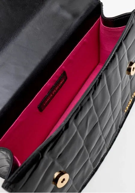 Black Croco Leather Shoulder Bag lança Perfume