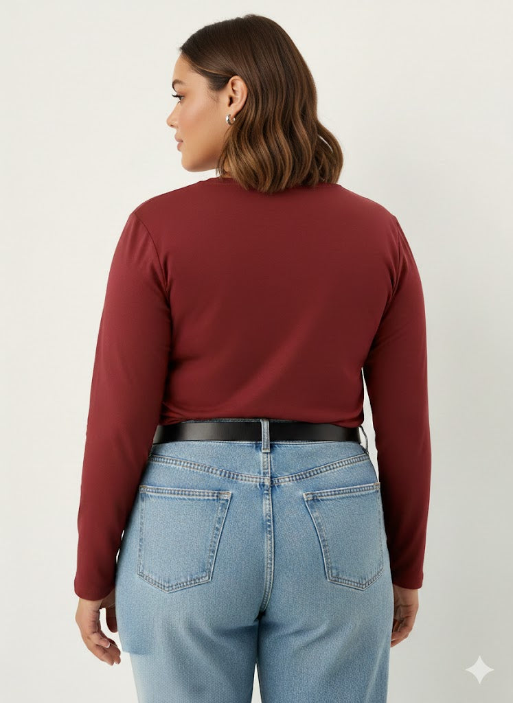 Blusa de mulher de manga comprida com decote em V Quattro Venti