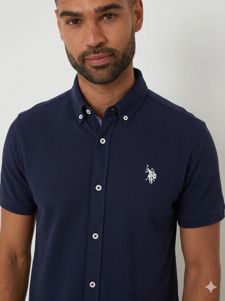 Blue Piqué Short Sleeve Polo Shirt U.S. Polo Assn.