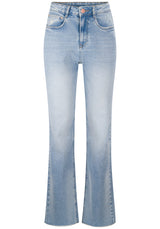 Calça de ganga regular com barra desfiada Lez a Lez