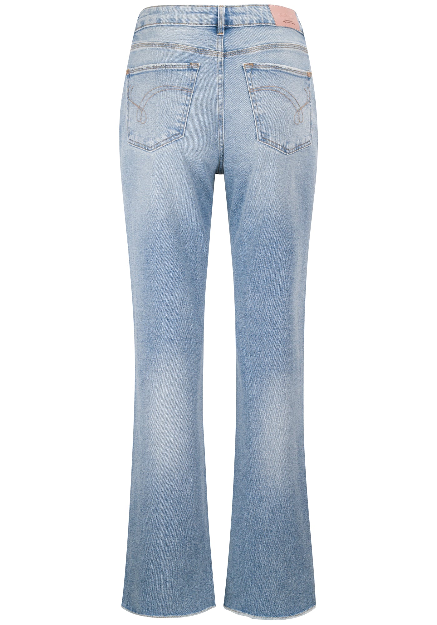 Calça de ganga regular com barra desfiada Lez a Lez