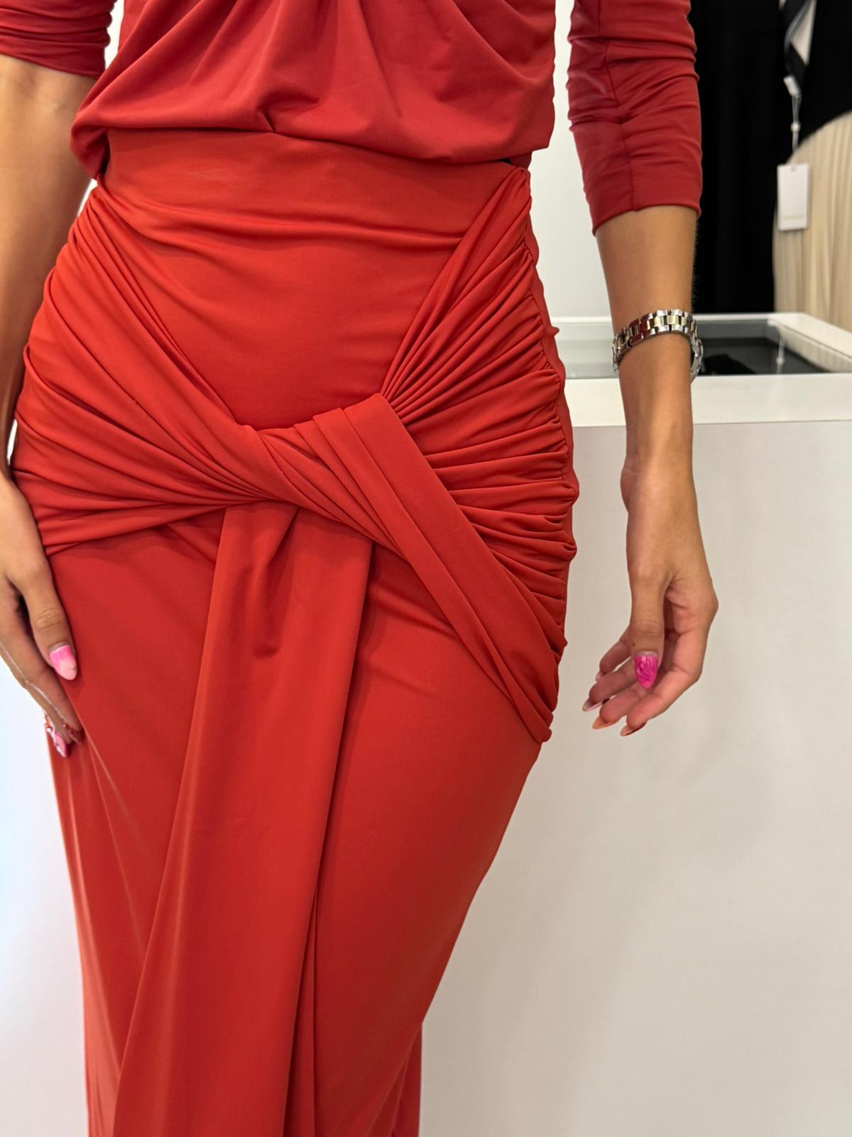 Super Midi Skirt with Tie Detail Lança Perfume