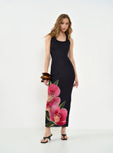 Printed Tulle Midi Dress Colcci