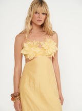 Long Floral Appliqué Dress Colcci