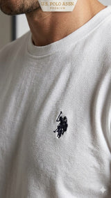 White Regular Fit Premium Signature T-Shirt U.S. Polo Assn.
