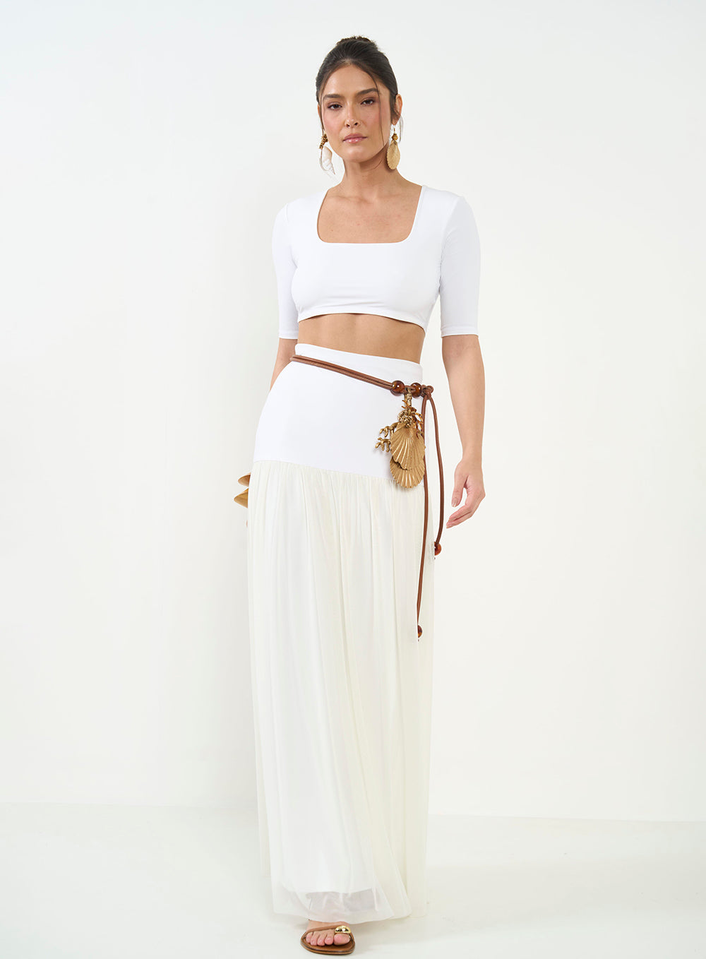 Joana Tulle Maxi Skirt Colcci