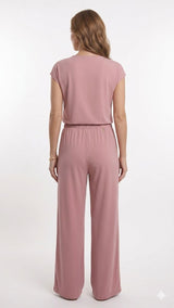 Fluid Wide-Leg Trousers with Elasticated Waist Quattro Venti