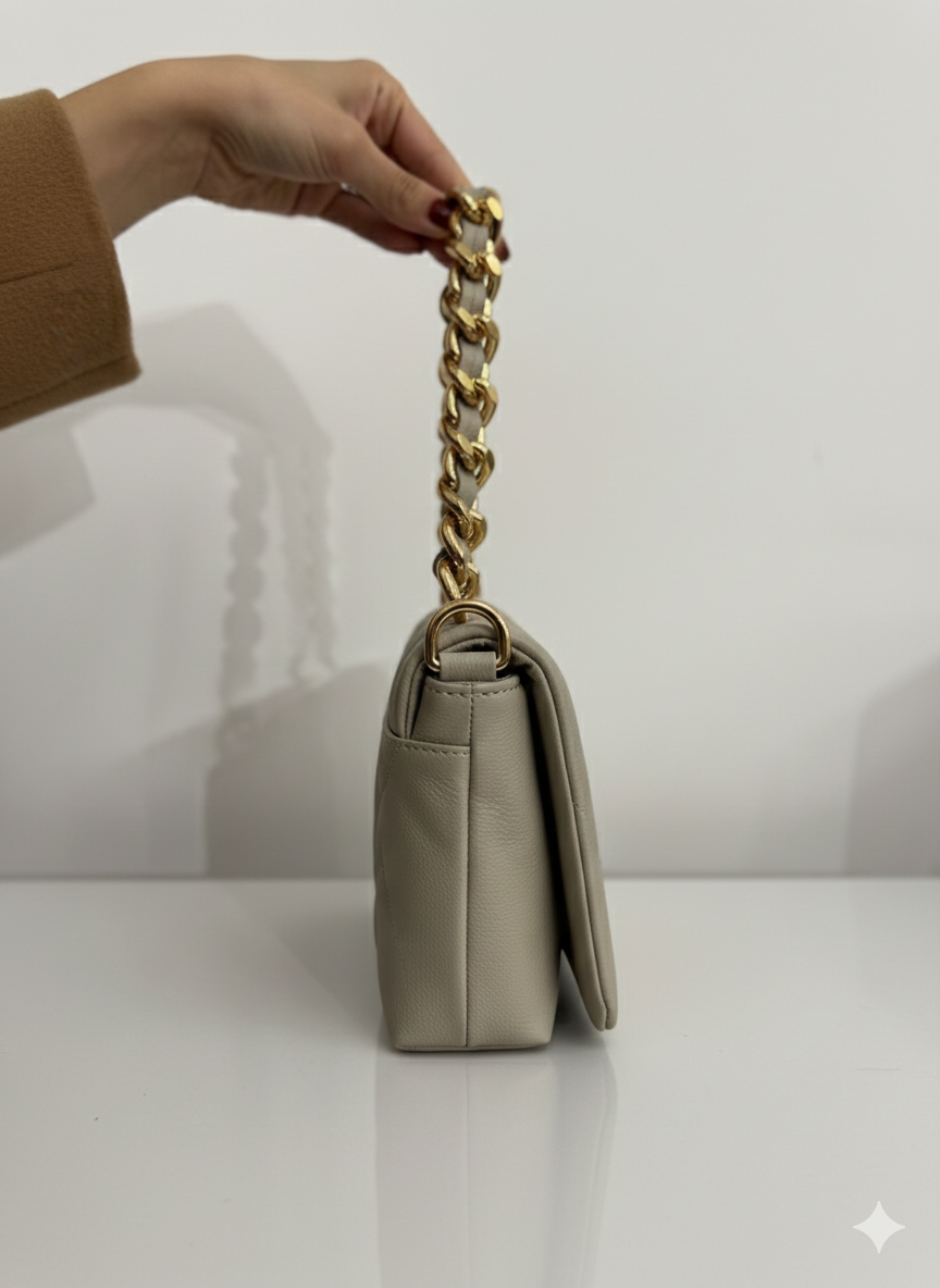 Quilted Leather Shoulder Bag Rufel