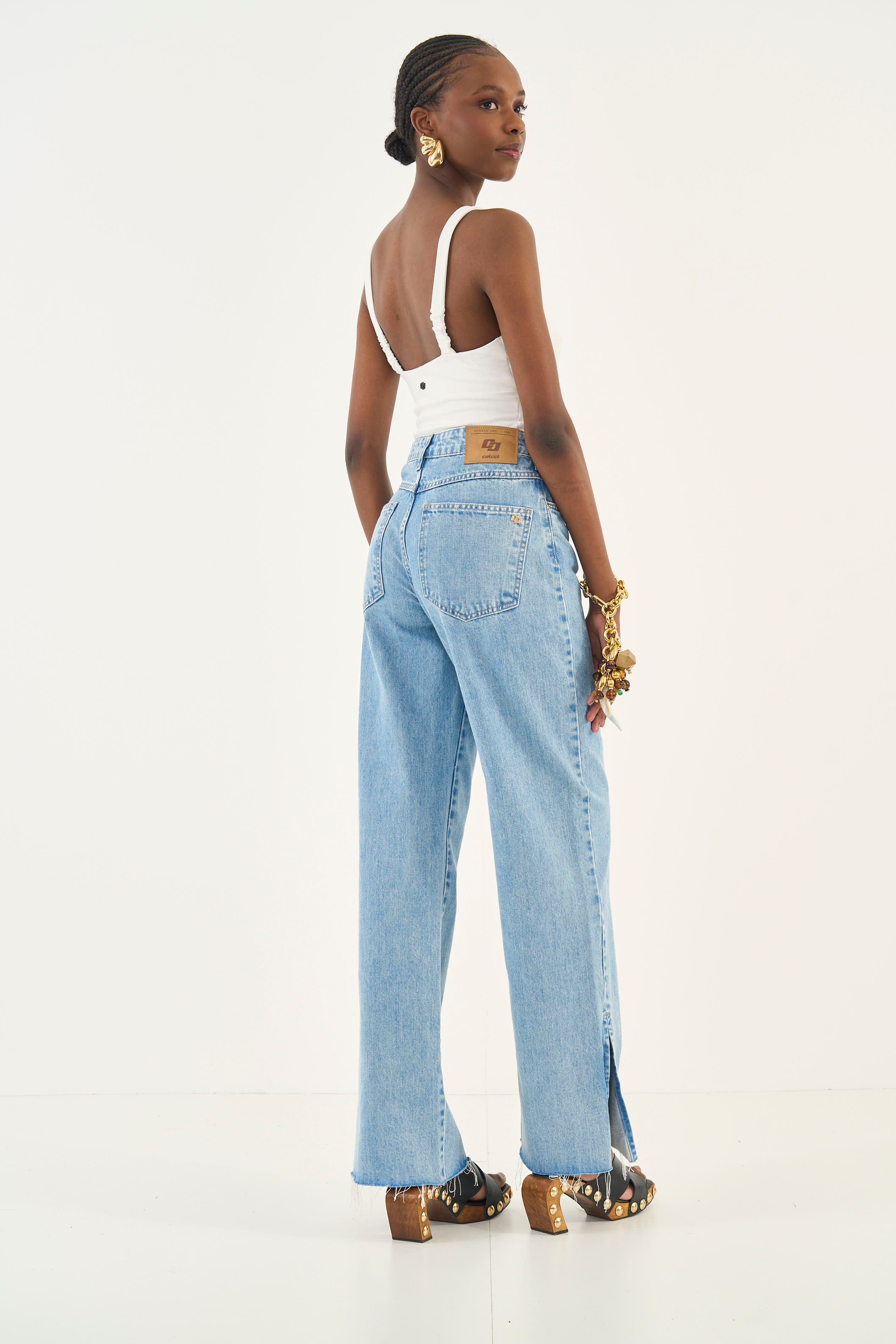Juliette Raw Hem Wide-Leg Jeans Colcci