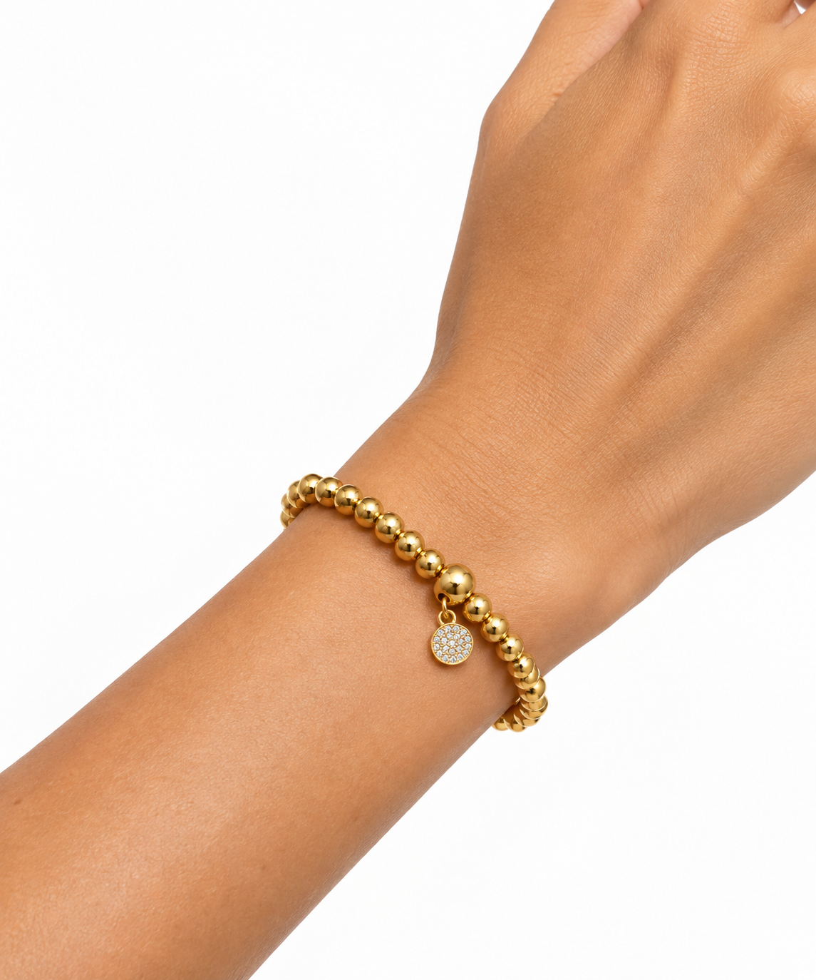 Gold Bead Bracelet  (nº3) Jetlag