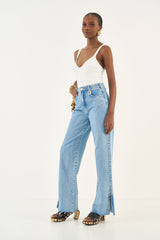 Juliette Raw Hem Wide-Leg Jeans Colcci