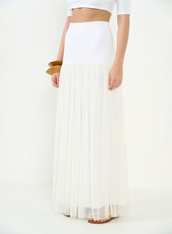Joana Tulle Maxi Skirt Colcci