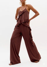 High-Waisted Fluid Wide-Leg Trousers Lança perfume