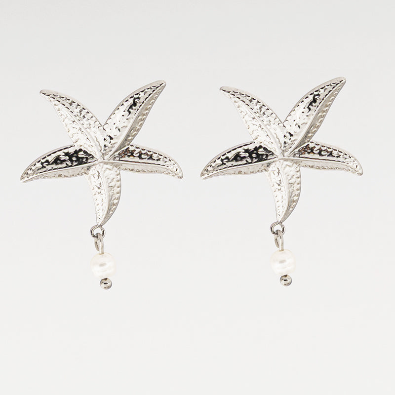 Starfish Earring with Pearl Jetlag