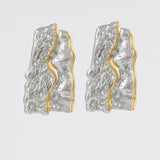 Two-Tone Square Earrings Jetlag