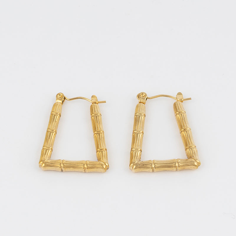 Golden Reed Hoop Earrings Jetlag