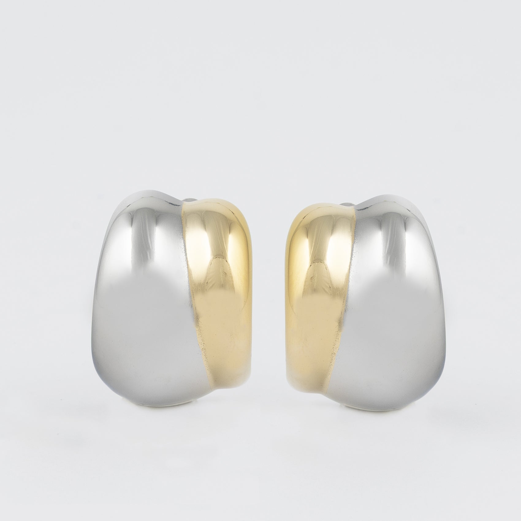 Two-Tone Sculptural Earrings Jetlag