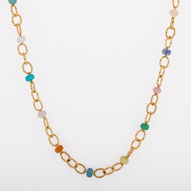 Gold Chain with Colorful Stones Jetlag