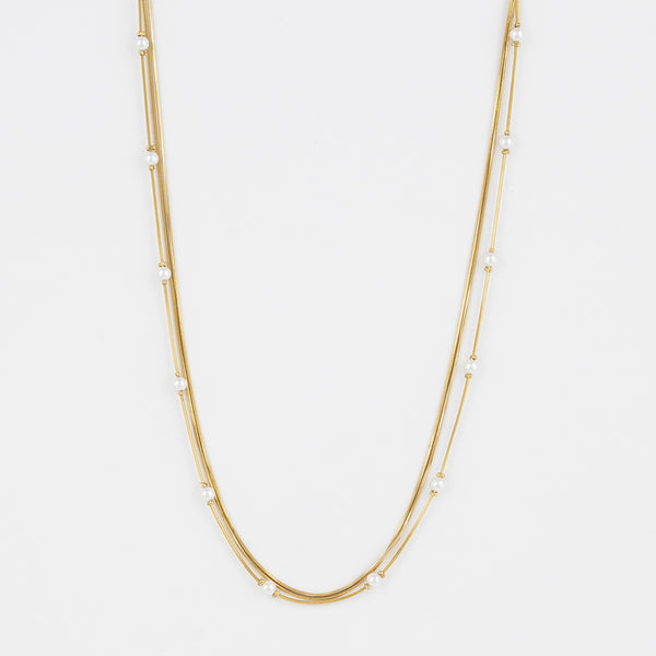 Double Layer Pearl Necklace Jetlag
