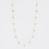 White & Multicolor Seed Bead Necklace Jetlag