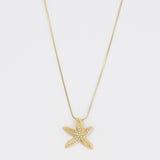 Starfish Necklace with Crystals Jetlag