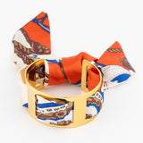 Woven Fabric Bracelet in Warm Hues Jetlag