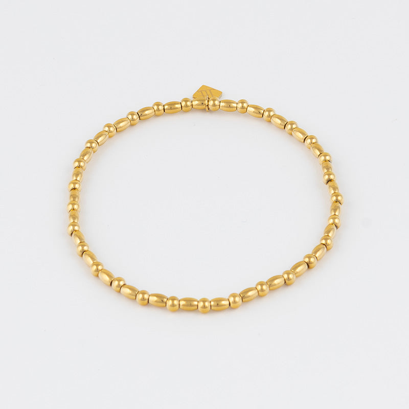 Pulseira elástica minimalista e elegante com contas para jet lag