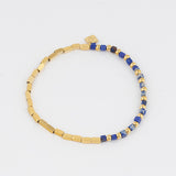 Blue and Gold Elastic Stretch Bracelet Jetlag