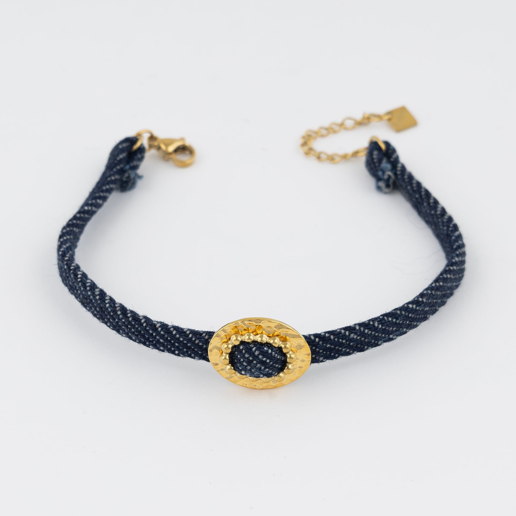 Two-in-One Denim and Gold Chain Bracelet Jetlag
