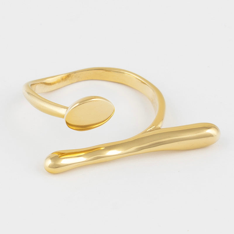 Modern Abstract Minimalist Ring Jetlag