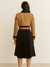 Two-Tone Pleated Trench Coat Arggido